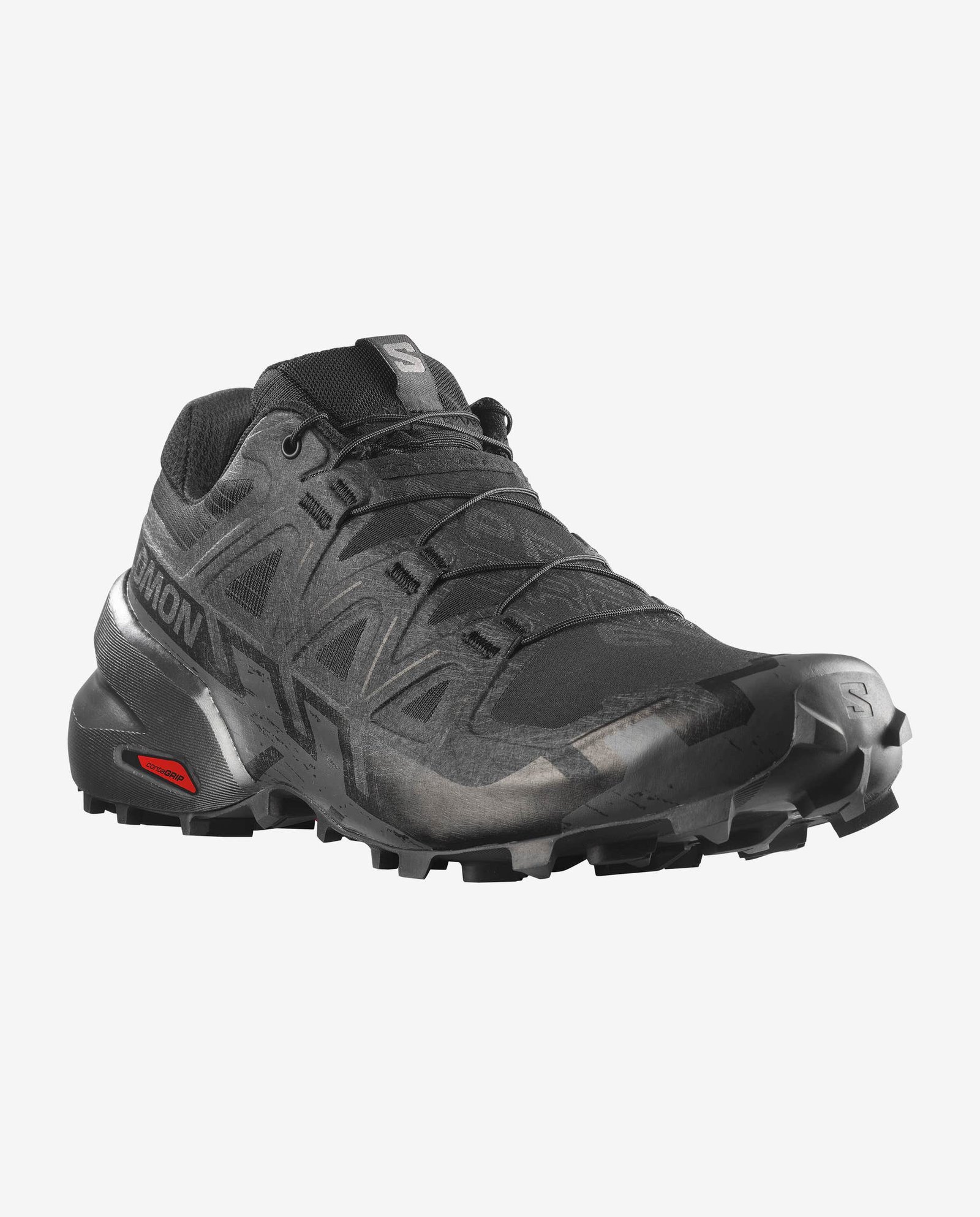 Salomon Speedcross 6 vista frontal en tres cuartos