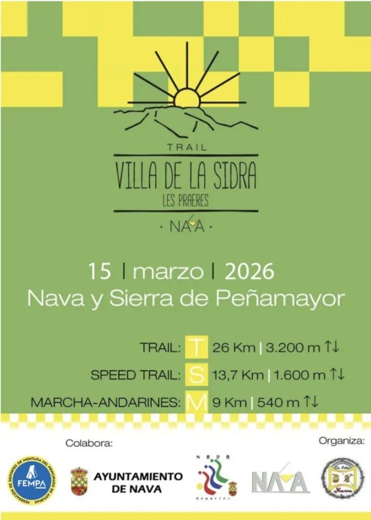 Cartel oficial de Trail Villa de la Sidra Les Praeres