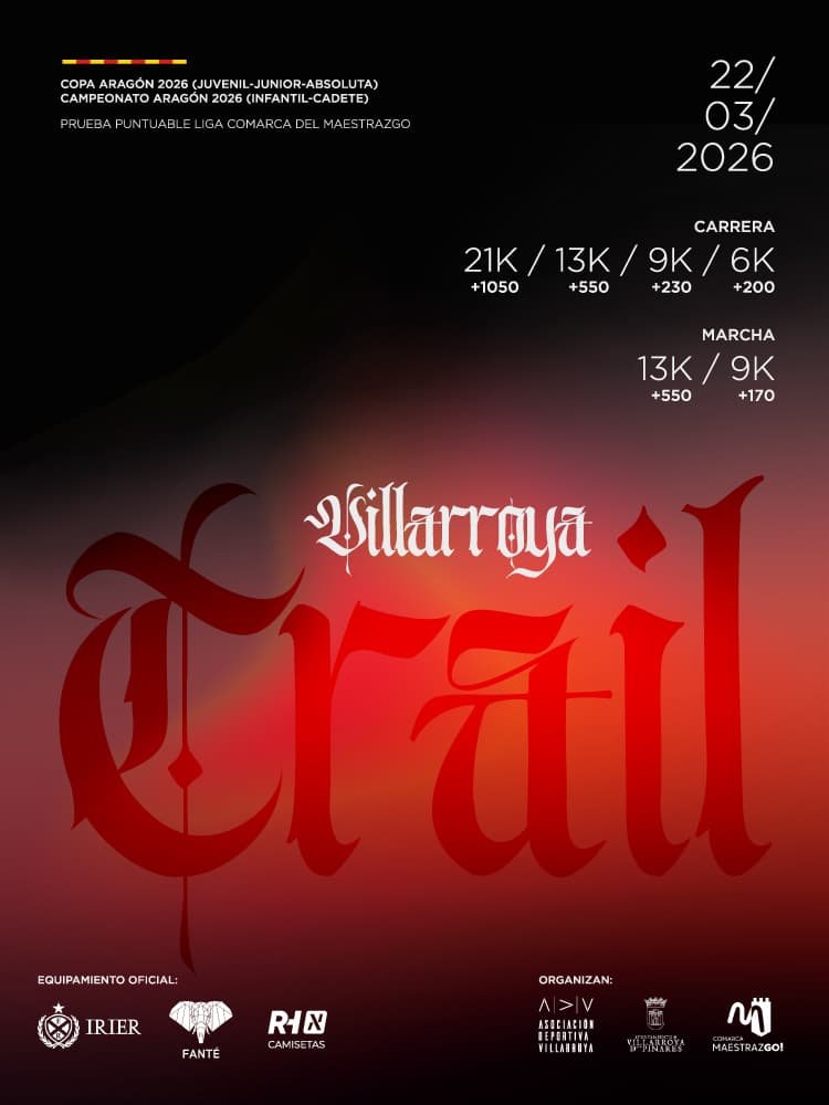 Cartel oficial de Trail Villarroya de los Pinares